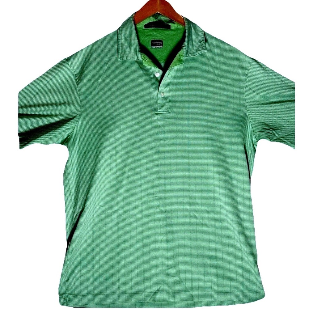 Tiger Woods Collection Golf Polo Shirt Men's XL Green Comfort Sports Casual‎